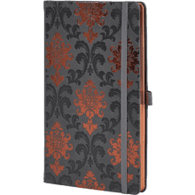 Блокнот "Copper baroqe", А5, 96 листов, черный, срез медный