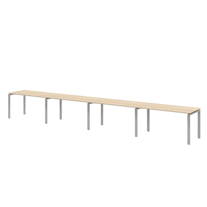 Коллекция Титан Бенч-система линейная на 4 рабочих места ТН316ТР-4х1+ТН316К-22, 6400х700х742