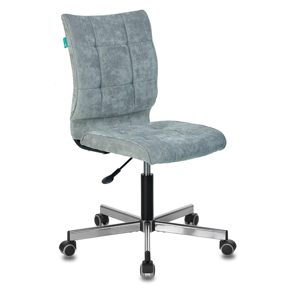 Кресло для персонала "Бюрократ СH-330M/LT", ткань, металл, серо-голубой - 2
