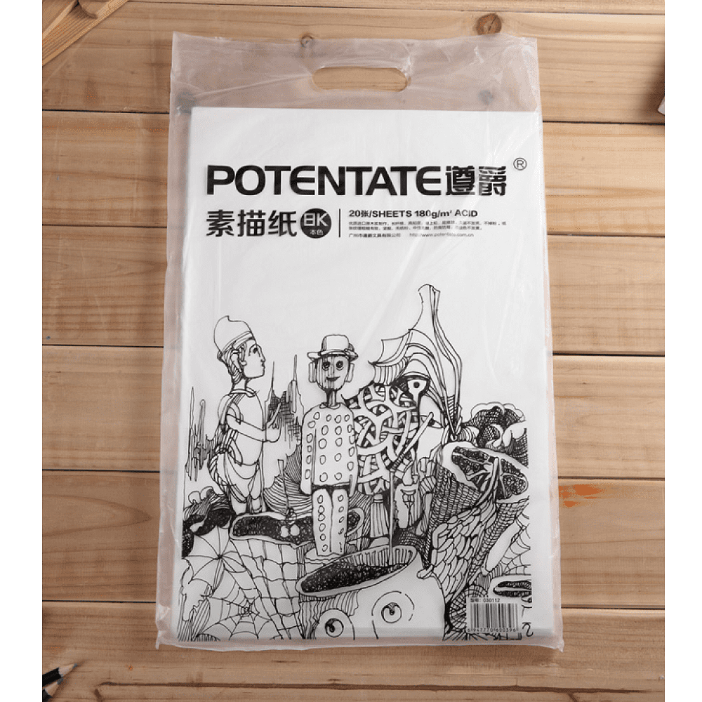 Бумага для рисования "Potentate", 160 г/м2, 54х78.7 см, натуральный белый - 2