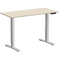 Стол с электроприводом WellDesk Prime 1300x675х18 белый/сосна аланд полярная (9191462+9072455)