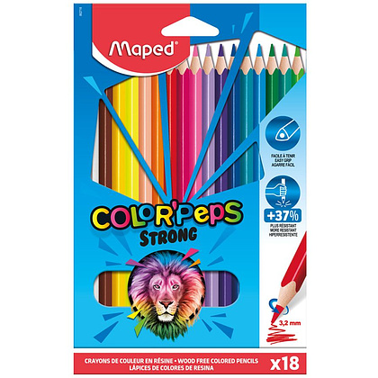 Цветные карандаши Maped "Color Peps Strong", 18 цветов