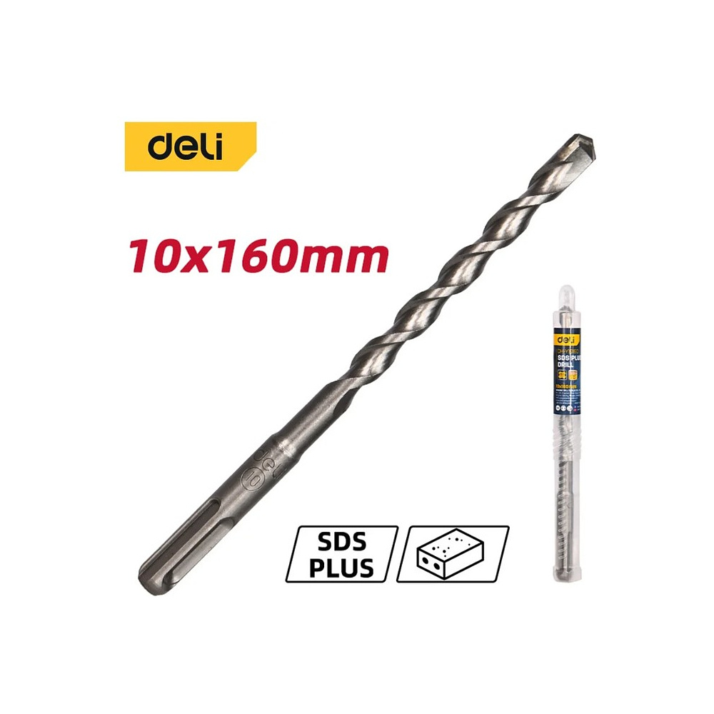 Бур по бетону Deli YS EDH-Y101600, 10x160 мм, SDS-PLUS - 2