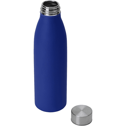 Бутылка для воды "Rely", металл, 650 мл, синий, серебристый - 2