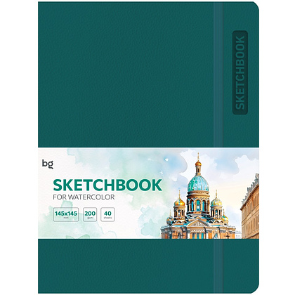 Скетчбук "Bright. Teal", А5, 200г/м2, 40 листов, морская волна