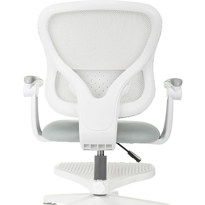 Кресло детское Бюрократ Burokids 3, сетка, ткань, пластик, корпус белый, подставка для ног, серый - 11