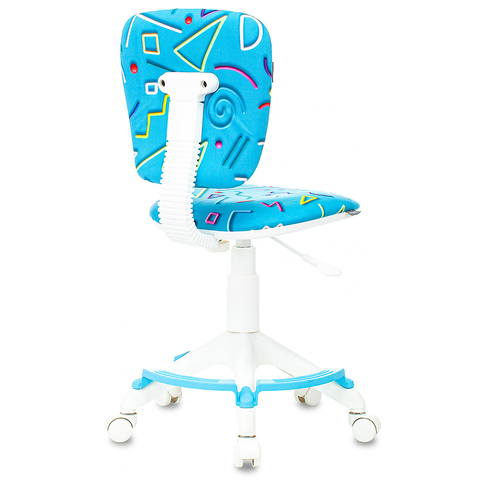 Кресло детское "Бюрократ CH-W204/F", ткань, пластик, голубой Sticks 06 - 4