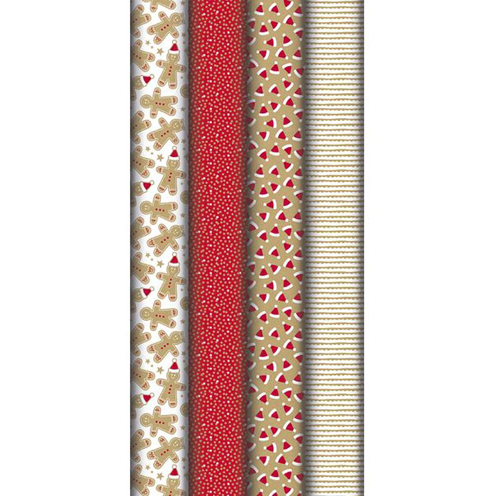 Бумага декоративная в рулоне "Kraft. Pain d'épice", 2x0.7 м, ассорти
