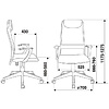 Кресло для руководителя "Бюрократ KB-8/DG", ткань, пластик, серый - 5