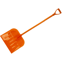 Лопата снеговая "Лиса", 45х40 см, с фибергласовым черенком