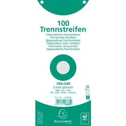 Разделитель для документов "Exacompta" картонный, серый - 3