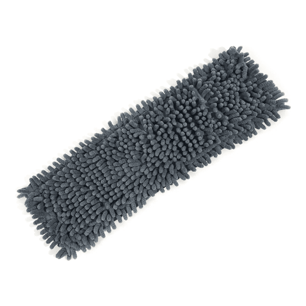 Насадка для плоской швабры 42х14 см, шенилл, на резинке, серый - 3