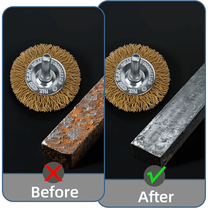 Щетка для дрели Deli YS EDH-GSS075-E3, плоская, проволочная - 5