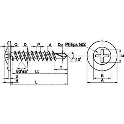Саморез 4.2х16 мм с прессшайбой, сверло, 1000 шт. - 2