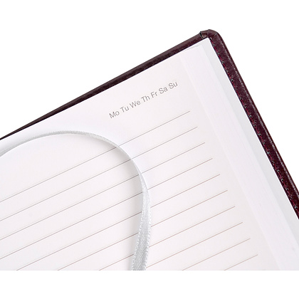 Ежедневник недатированный "Pelle Siena", А5, 272 страницы, бургунди - 10