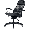 Компьютерное кресло "Бюрократ CH-NOVA LUX", сетка, экокожа, пластик, черный - 8