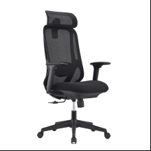 Кресло для руководителя SitZone U-090A, сетка, ткань, пластик, черный