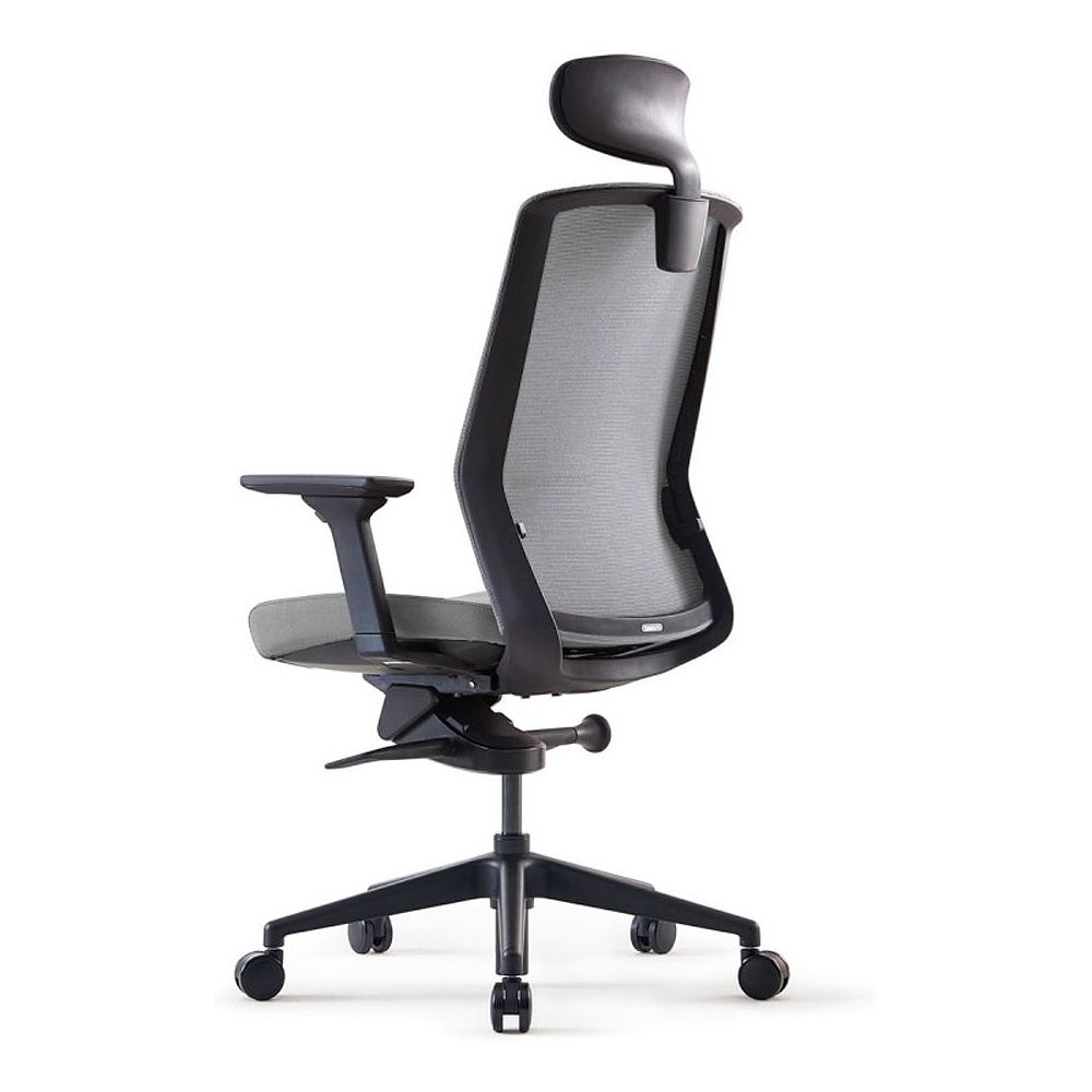 Кресло для руководителя Bestuhl "J1", сетка, ткань, пластик, серый  - 4