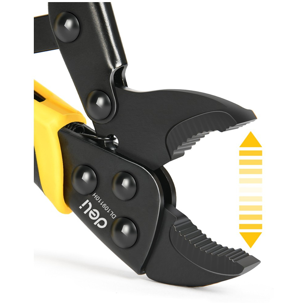 Клещи зажимные "Deli", 250 мм, черный, серый - 4