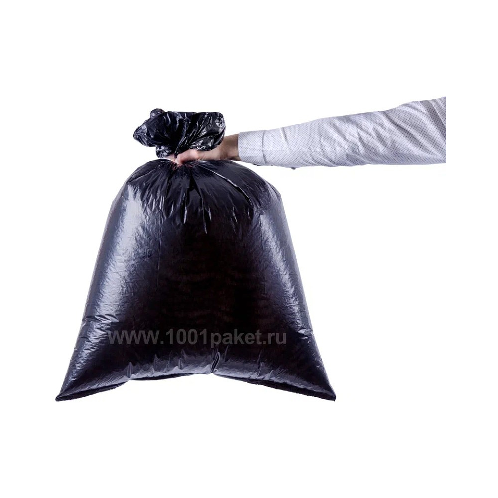 Мешки для мусора Ромашка Броня, 360 л, ПВД, 60 мкм, 120х160 см, 5 шт/рулон, черный - 2