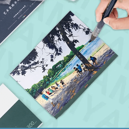 Блок-склейка бумаги для акварели "Himi Fabriano", 19,5x27 см, 300 г/м2, 20 листов - 2