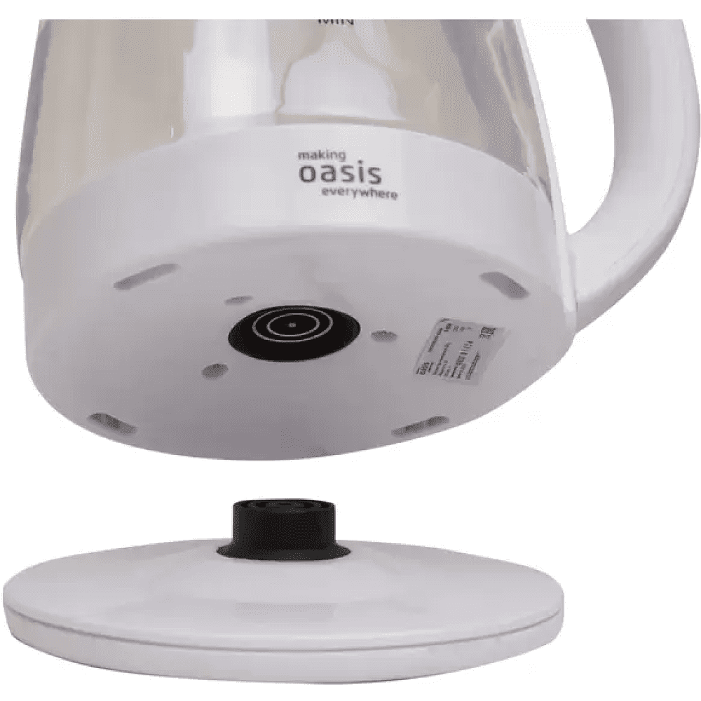 Электрочайник Oasis K-8GW, пластик, стекло, белый - 3