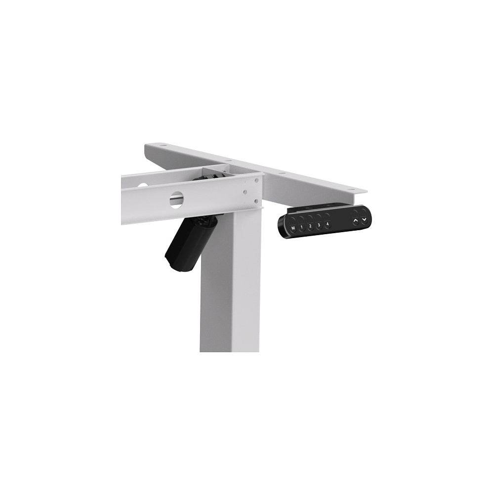 Стол с электроприводом WellDesk Basic 1300x675х18 белый/дуб санта-фе винтаж (9191460+9178196) - 3