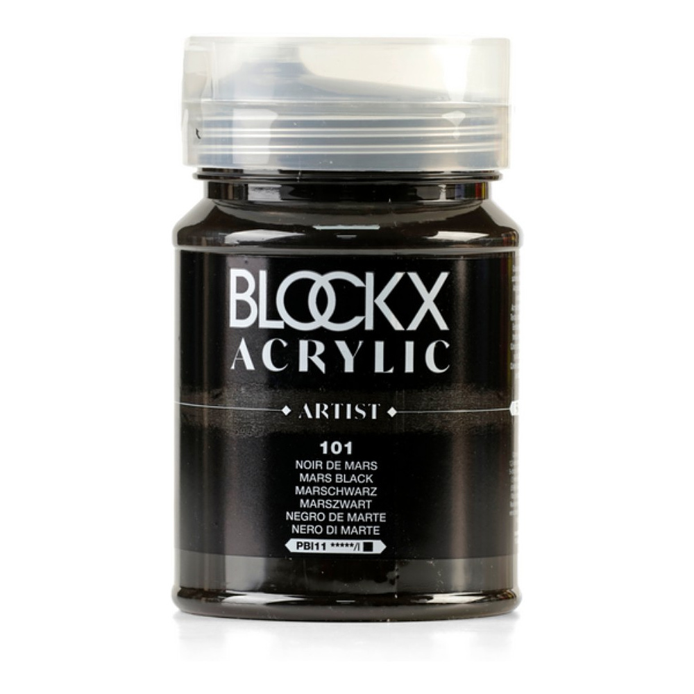 Краски акриловые "Blockx", 101 марс черный, 500 мл