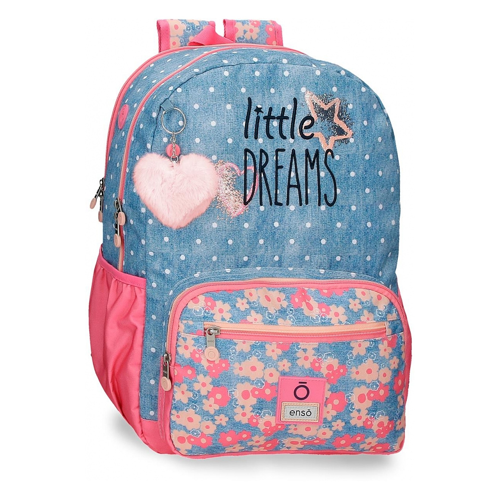 Рюкзак школьный Enso "Little dreams" L, голубой, розовый