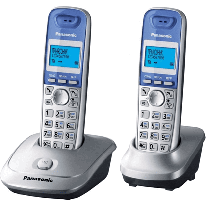 Телефонный аппарат Panasonic "KX-TG2512RU", серебристый