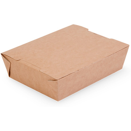 Контейнер бумажный 1000 мл без окна, 190/170х150/130х50, 50 шт/упак, крафт - 2