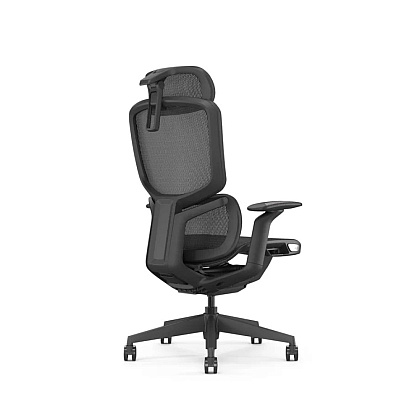 Кресло компьютерное SitZone E-JX-001А, сетка, пластик, черный - 4