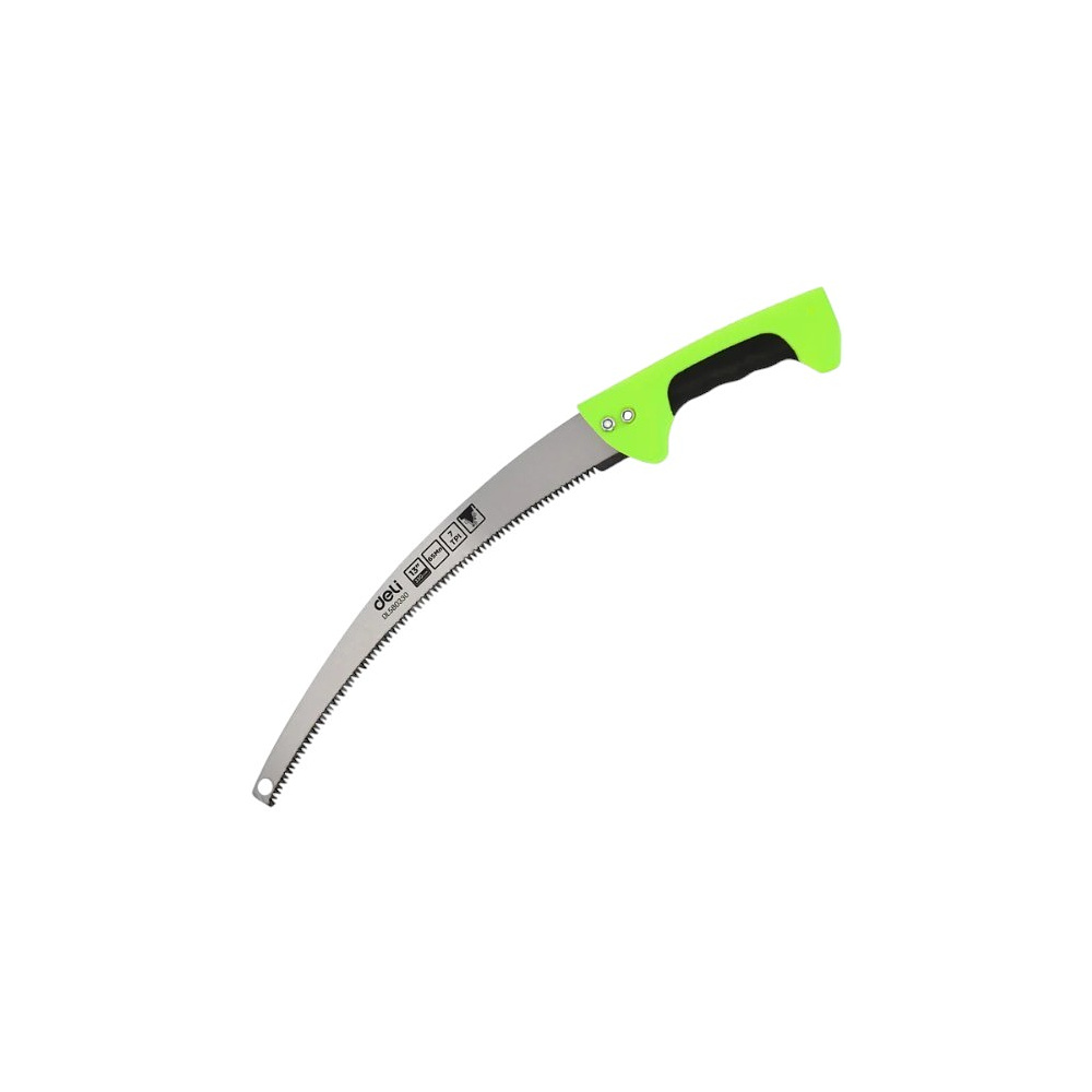 Пила-нож садовая с изогнутым полотном Deli GS EDL580330, 330 мм, черный, зеленый