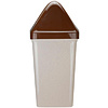 Урна для мусора 25л «СВИНГ», пластик, с крышкой, бежевый мрамор - 7