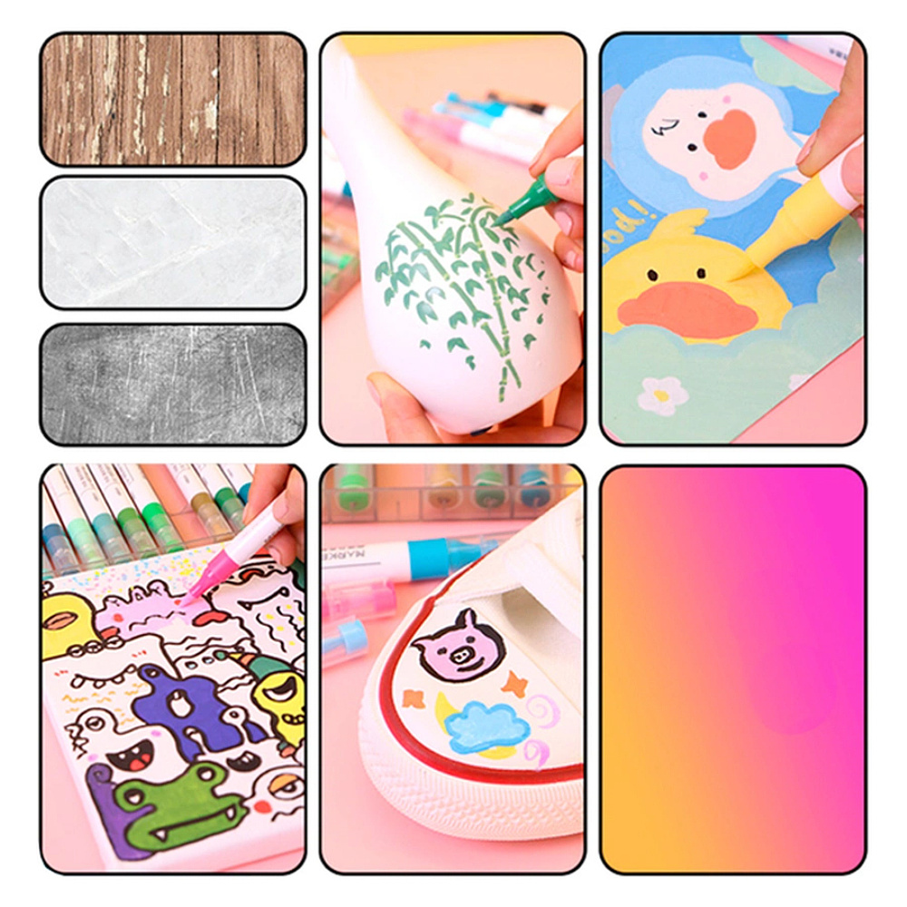 Маркеры художественные двухсторонние "Himi Miya", акриловые, набор, 36 цветов - 7