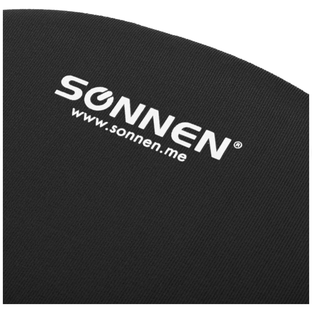 Коврик для мыши "Sonnen", 250х220х20 мм, полиуретан, лайкра, с подушкой под запястье, черный - 4