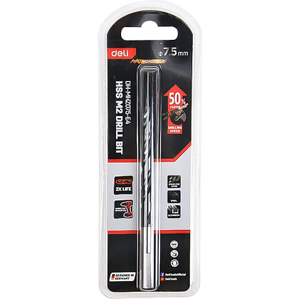 Сверло по металлу Deli RS EDH-MHZ075-E4, 7.5 мм, DIN 338, HSS-TiN - 3