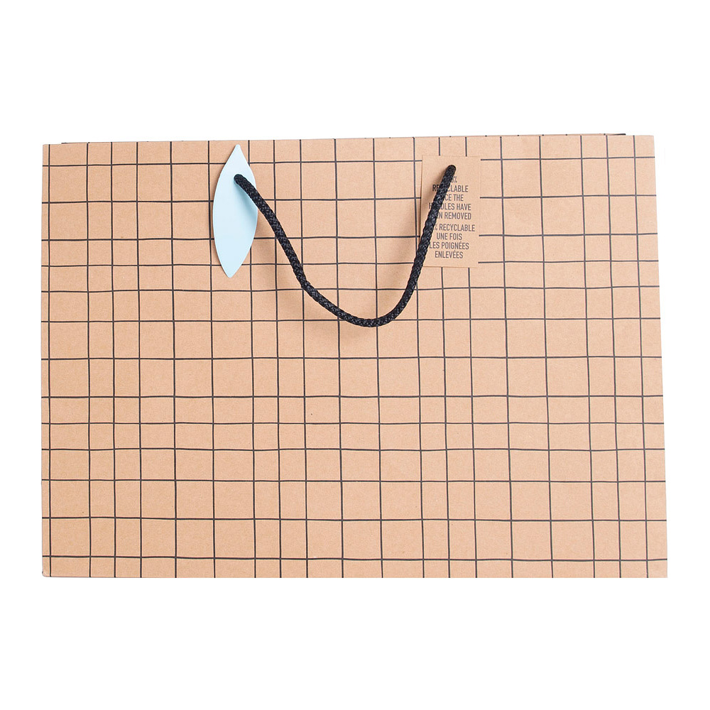 Пакет бумажный подарочный "Minimalist", 37.3x11.8x27.5 см, крафт - 2