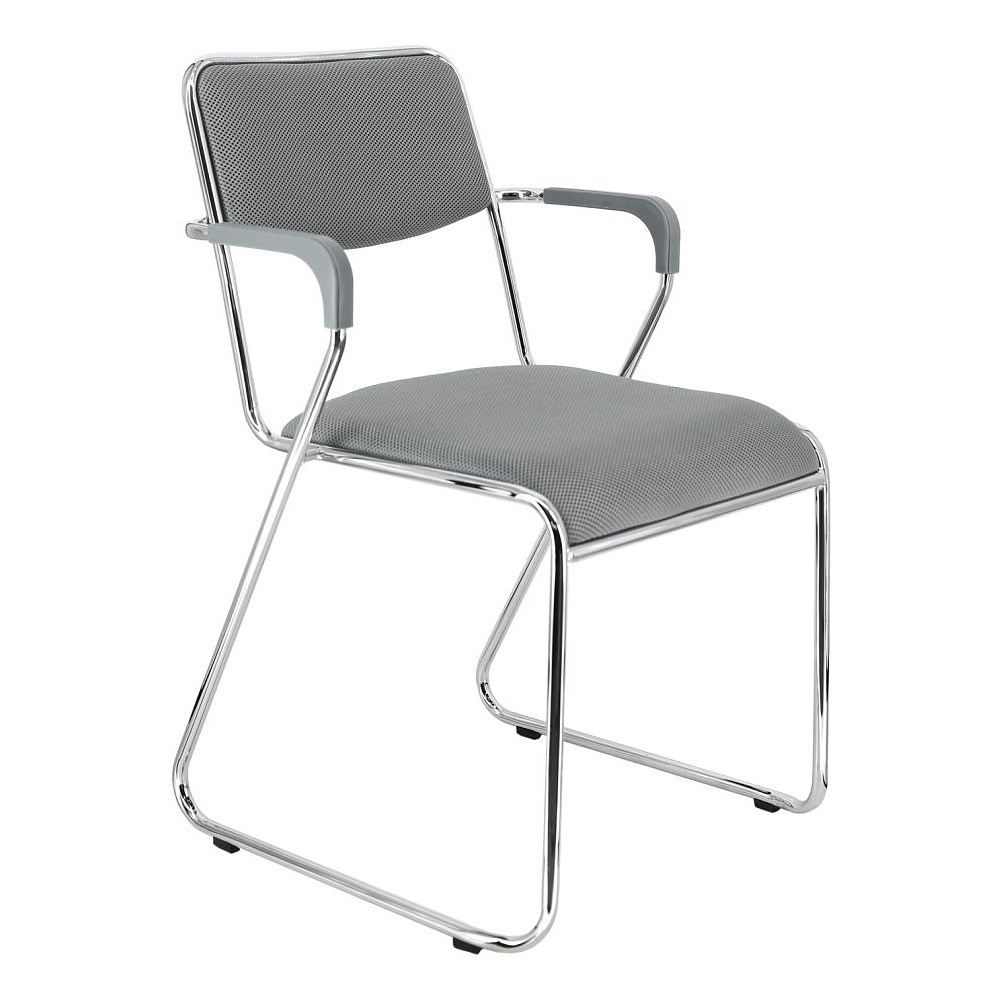 Стул для посетителей EVERPROF "Fix Plus", ткань, металл, серый