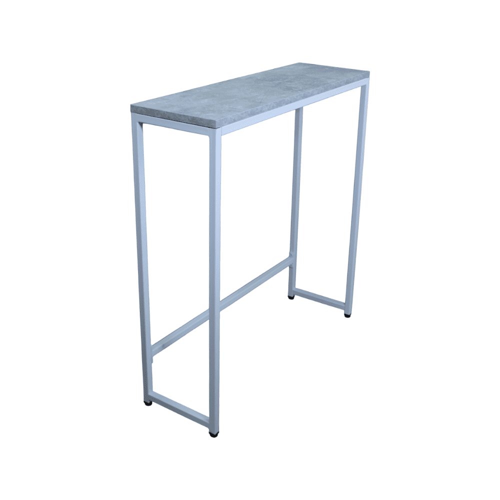 Стол консольный RION ALLERD, белый муар, Бетон