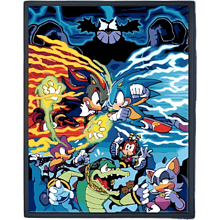 Картина по номерам "Соник против Шэдоу"