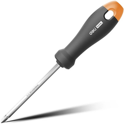 Отвертка Deli HS HT1055C, PH1х100 мм, Soft Touch, оранжевый
