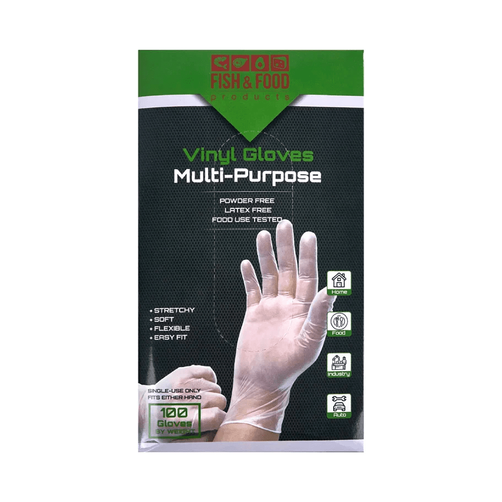 Перчатки виниловые одноразовые, р-р L, 100 шт/упак, прозрачный