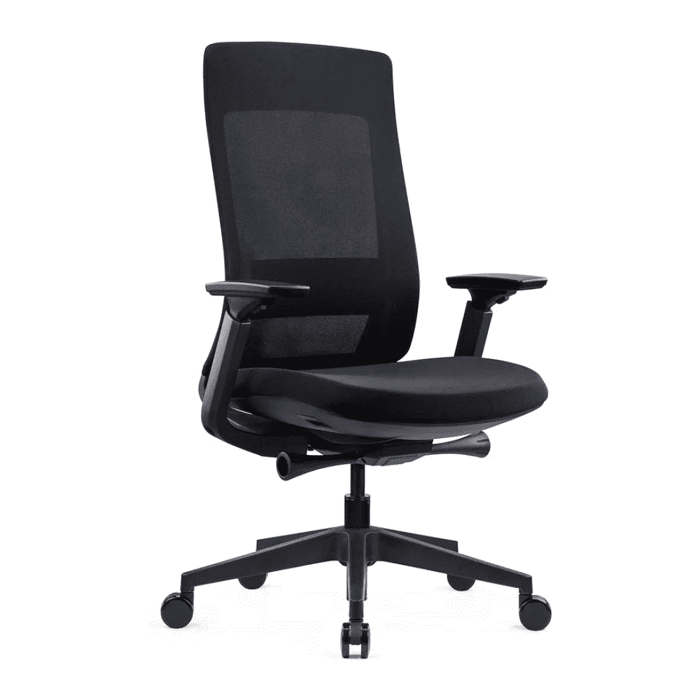 Кресло для руководителя SitZone E-VL002B, сетка, ткань, пластик, черный, -30%
