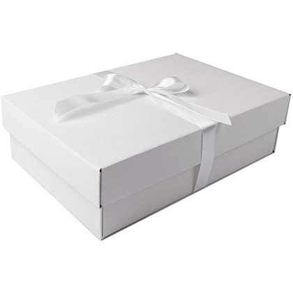 Коробка подарочная "21009/13", 35.5x24.5x9.7 см, белый, бурый