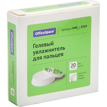 Подушка гелевая для увлажнения пальцев "OfficeSpace", 20 г. - 2