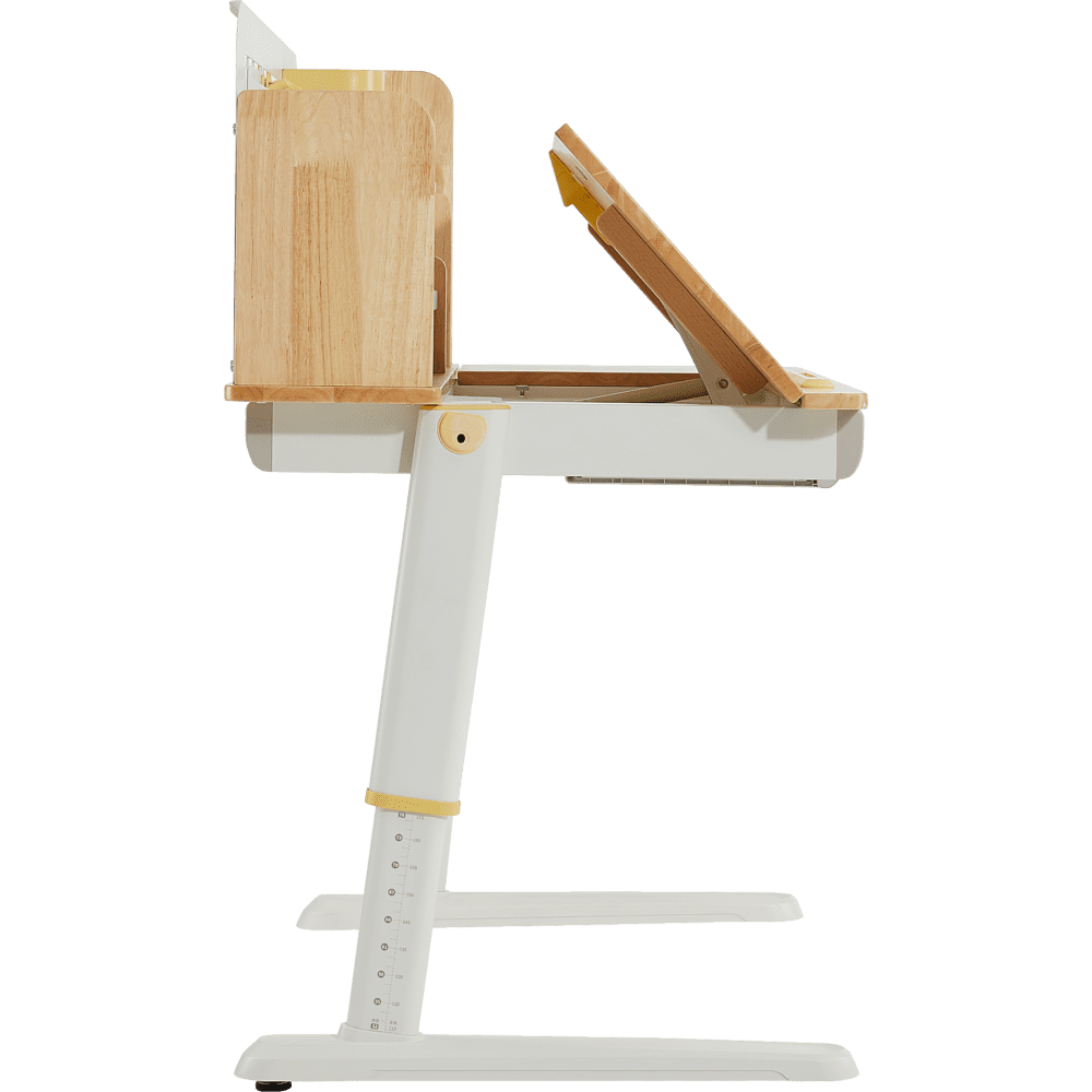 Стол Ergosmart регулируемый Galleon, 1200х700х(520-760) мм, гевея беленая, с книжной полкой - 21