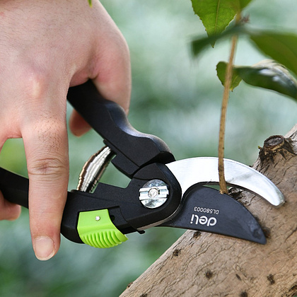 Набор садовых инструментов Deli "EDL580003", 3 предмета (кусторез, сучкорез, секатор), зеленый, черный  - 6