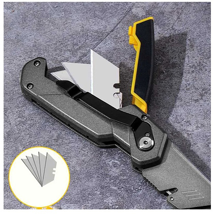 Нож строительный Deli YS EDL006Z, 19 мм, складной, трапеция - 4