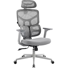 Кресло эргономичное EVERPROF Omega, Grey сетка, серый, металл, корпус серый